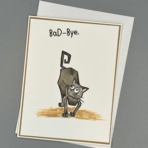 Cartes faites main, au revoir et bonne chance avec sentiment, pour la famille et les amis. Un assortiment de techniques utilisées pour créer, unique en son genre