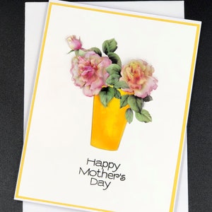 Grußkarten, Muttertagskarte, 3D dimensional, spezielle Karte, Tochter, Blumen, handgefertigt, erschwinglich, alle Gelegenheit, großes Sortiment
