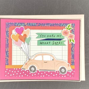 Carte de Saint-Valentin, sentiment à l'intérieur, carte pour tout le monde, fabriquée à la main, abordable, carte faite avec amour, jolie carte, ami, conjoint