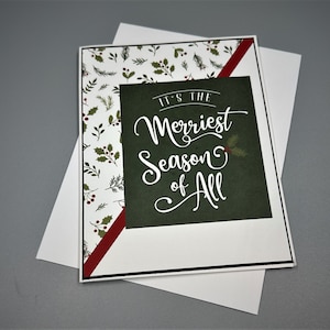 Weihnachtskarte, Sentiment Inside, Karte für jedermann, Handgefertigt, Erschwinglich, Sonderbestellung, Karte mit Liebe gemacht, Süße Karte, Freund, Familie