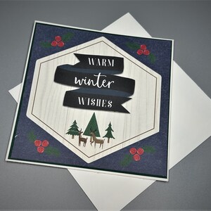 Weihnachtskarte, Sentiment Inside, Karte für jedermann, Handgefertigt, Erschwinglich, Sonderbestellung, Karte mit Liebe gemacht, Süße Karte, Freund, Familie