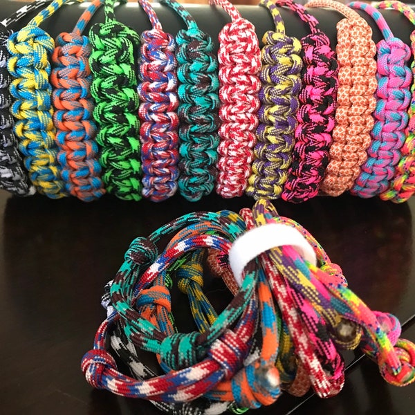 Paracord Whelping ID Collars (12 Pack) Fancy & (12 Pack) Plain Newborn Please read listing for all details.
