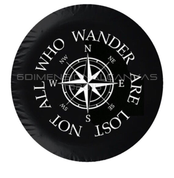 Not All Who Wander Are Lost jeep tire cover | Etsy