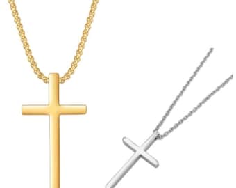 Faith -Christian Faith Rose Gold Coloured Necklace/ Silver Cross/ Gold Cross