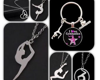 Gymnastic Girls Necklaces- Steel / Silver Colour- Girls Gifts #Gymnastics