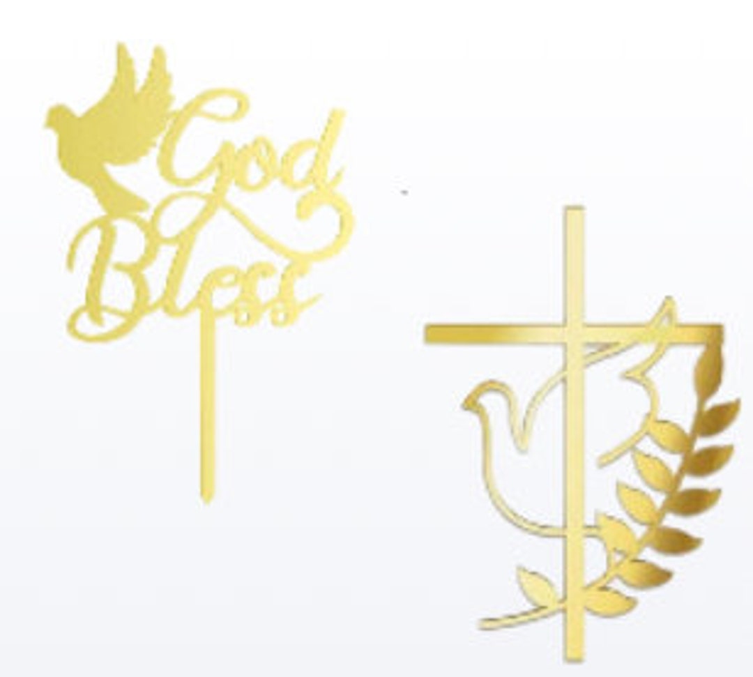 Faithful Dove Centrotavola Rosa Con Cuori E Croci Pendenti – Decorazione Foglio Metallizzato Per Feste E Comunioni