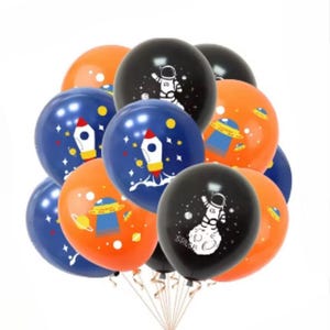12 Pcs Space Balloons-  Astronaut, Rocket Balloons, galaxy