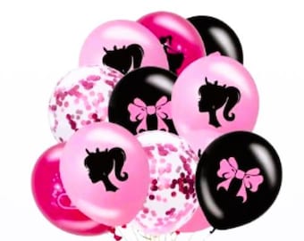 16 Piece Pink Lady Confetti Balloon Set