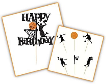 13 Piece Basket Ball Cake Topper Bundle #basketball#Birthdaybundle#Caketoppers