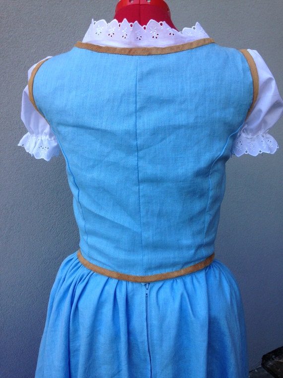 belle ouat blue dress Beauty and the Beast Womens Belle Blue Dress Costume Plus Size Availab –  Cosplayrr
