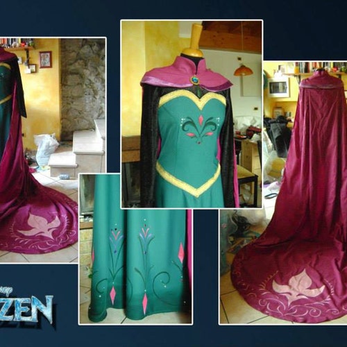 Elsa Coronation Childrens Blue Frozen Costume main image 1