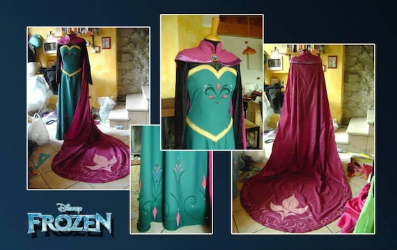 La Reine des Neiges 1 Frozen 1 Elsa Robe de Couronnement Cosplay Costume