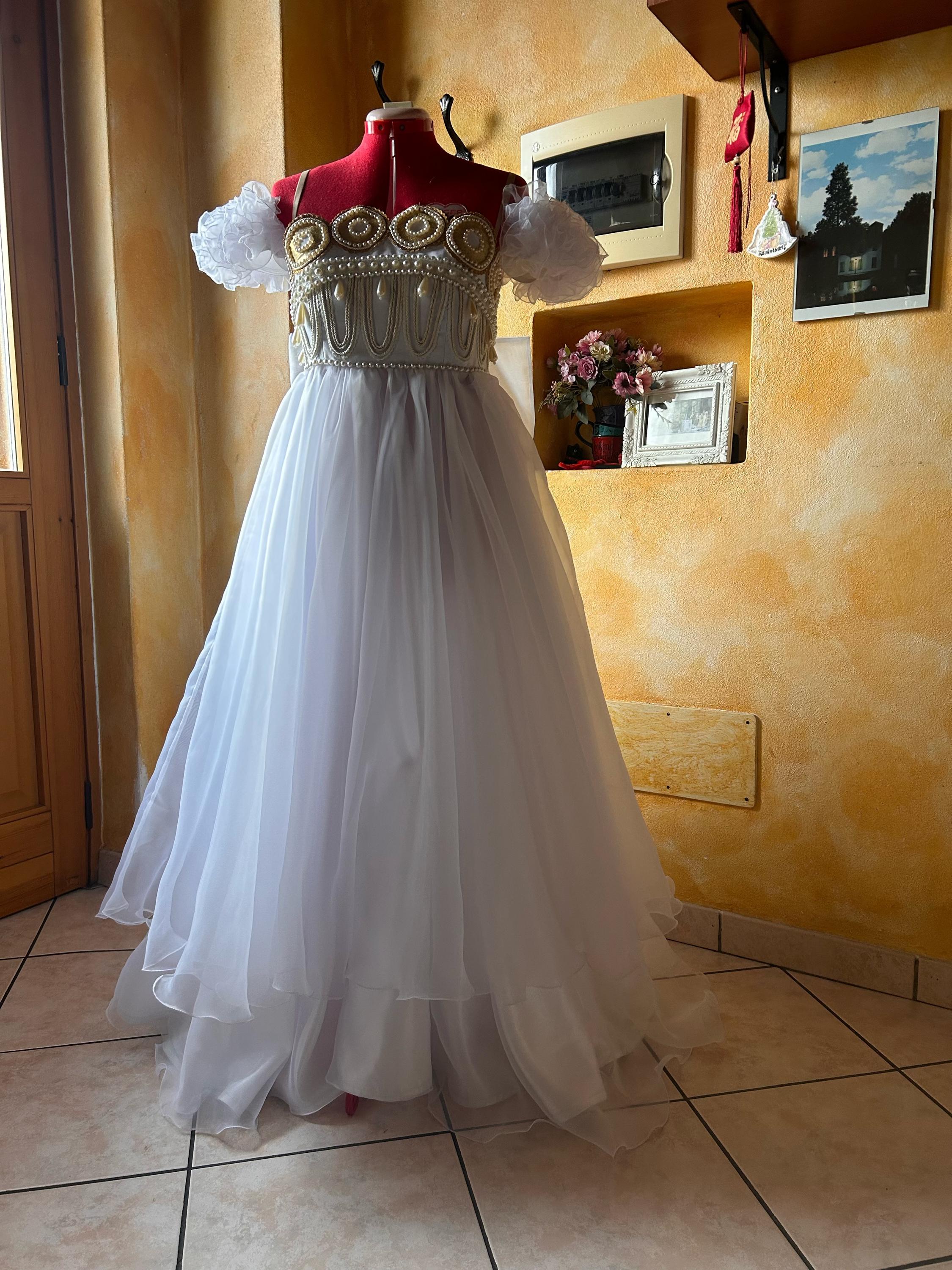 open lace back dress Sailormoon Princess Serenity with Cape Cosplay Costume