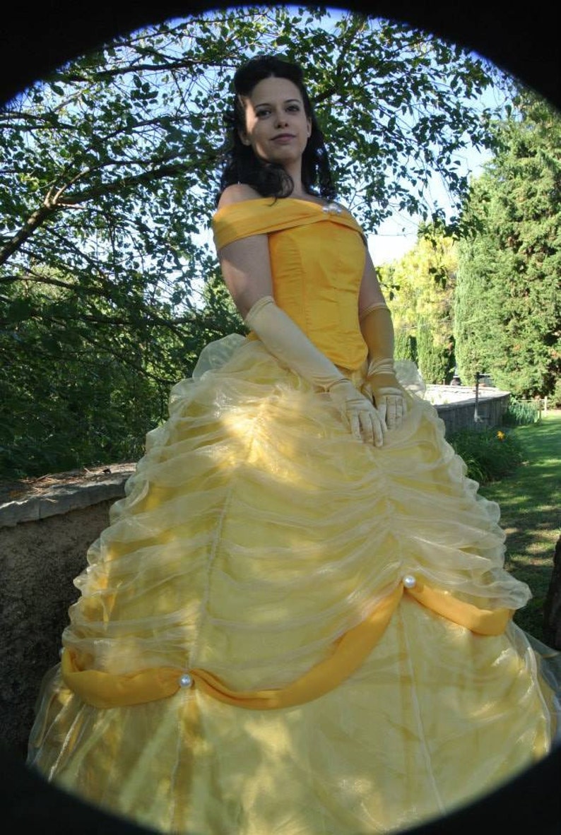 Schöne Schönheit und das Biest Kleid Gelb Disney Cosplay Etsy.de