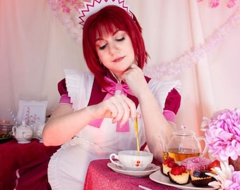 東京ミュウミュウ 桃宮いちご メイドコスプレ衣装 ウィッグ付き - Etsy