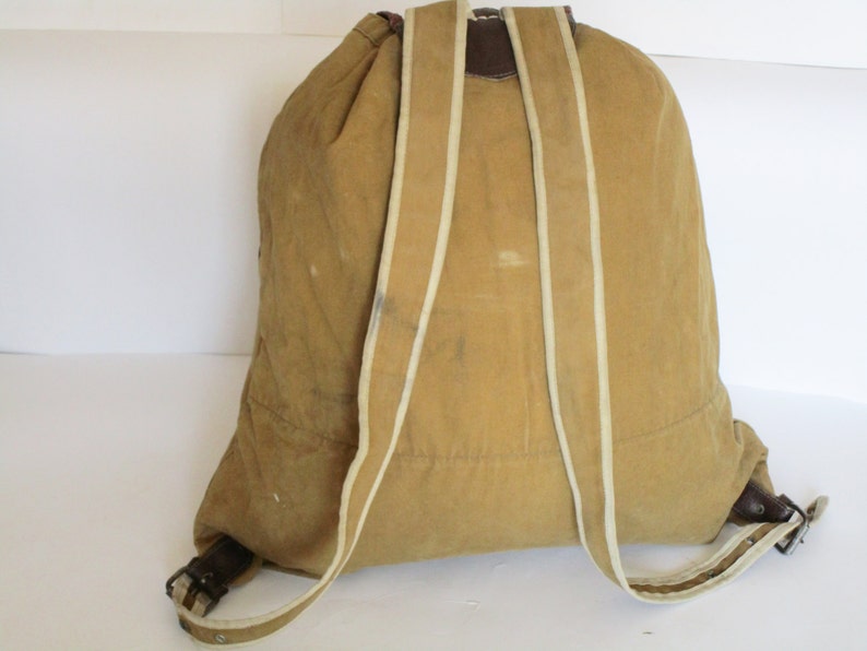 Vintage Military Canvas Backpack Distressed Washed Out Etsy