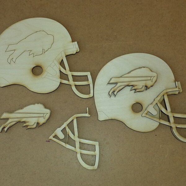 Buffalo Bills - cascos sin terminar (juego de 2)