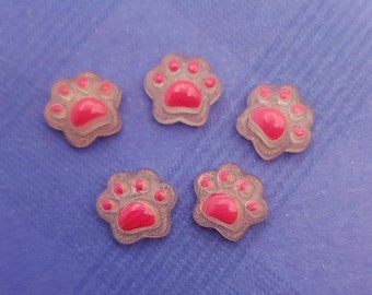 Dog Cat Paw Nail Charm (tamaño: 0.33x0.36 pulgadas)