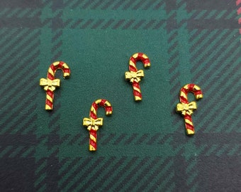 Candy Cane Nail Charm (tamaño: 13mmx7mm)