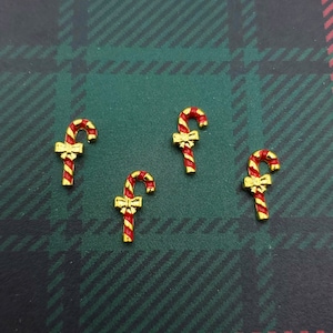Candy Cane Nail Charm (size: 13mmx7mm)