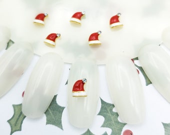 Santa Hat Nail Charm (tamaño: 5.7mmx5mm)