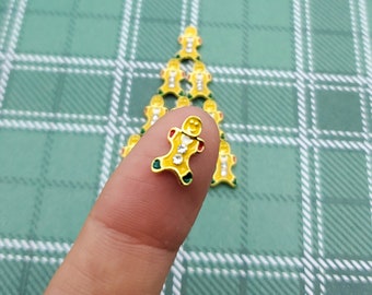 Gingerbread Man Nail Charm (tamaño: 10mmx7mm)