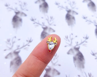 Rudolph Reindeer Nail Charm (tamaño: 12mmx8mm)