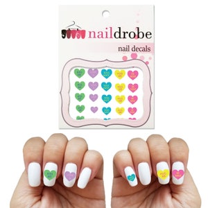 30 Sweetheart  Candy Valentine Nail Decals  (Waterslide Nail Decal)