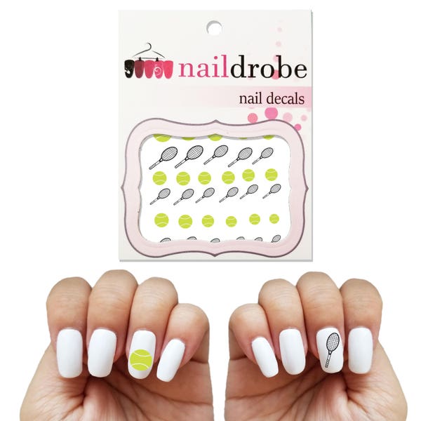 30 Tennis Nail Decals  (Waterslide Nail Decal)