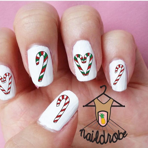Christmas Nail Decals Etsy