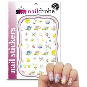 3D Galaxy Space Nail Stickers