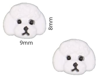 2 stuks Poedelgezicht Nail Art-bedel