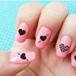 30 Heart Valentine Love Waterslide Nail Decals  (Waterslide Nail Decal)