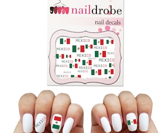 30 México Cinco de Mayo Uñas Calcomanías (Calcomanía de Uñas Waterslide)