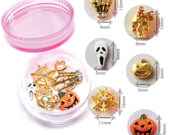 6 pcs Halloween Nail Art Charms