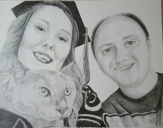 Custom Portraits Pencil Drawings Graphite Drawing People Portraits