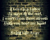 Items Similar To Rise Against Swing Life Away Lyrics