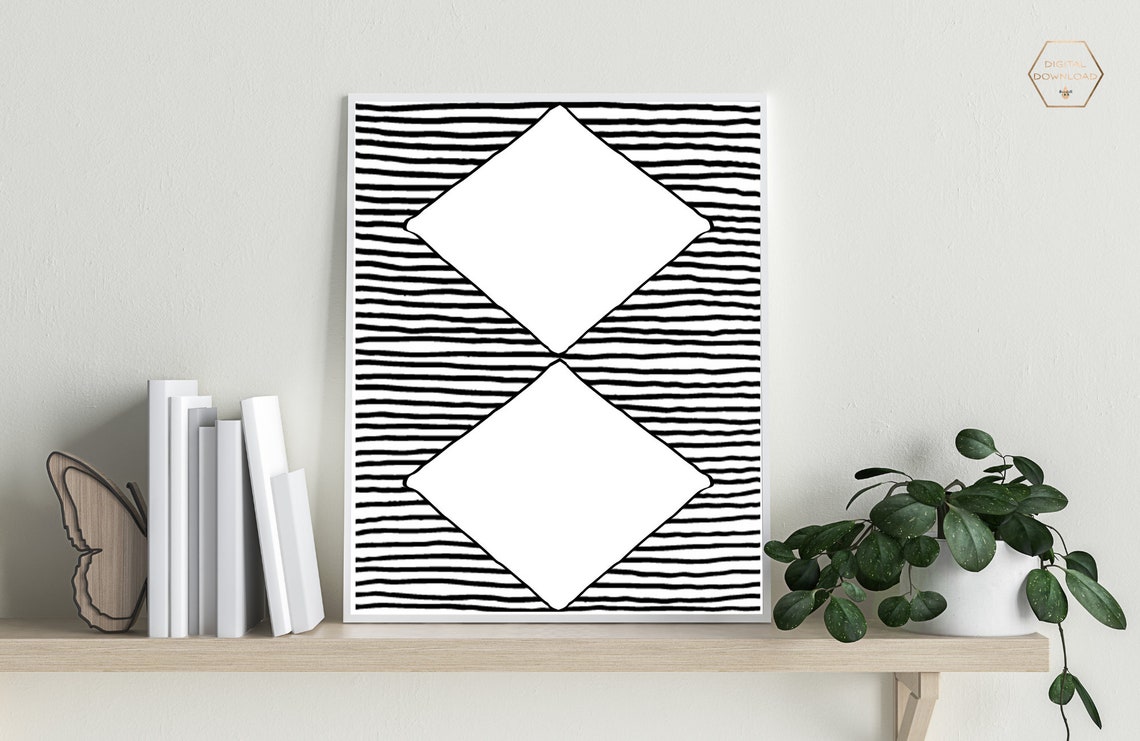 Black and White Wall Art Decor Boho Wall Art Print | Etsy