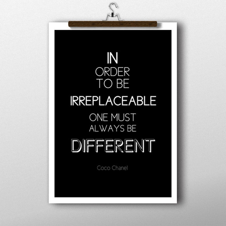 Citation de mode mode poster Coco Chanel inspiration de la