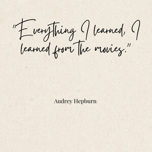 Audrey Hepburn Quote poster