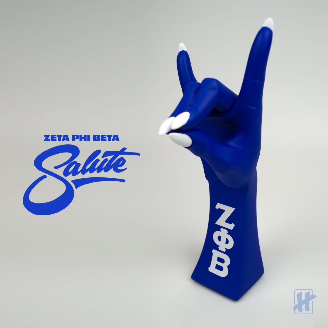 Brovinci Zeta Phi Beta Salute Handmade Black Greek Art