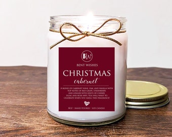 Christmas Candle. Choose Scent. Holiday Candle. Christmas Gift. Winter Candle. 8oz Soy. BW Collection.