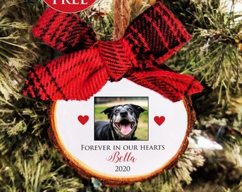 Loss of Dog Personalized Dog Christmas ornament. Add photo. Custom colors free personalization. Buy 2 get 1 FREE