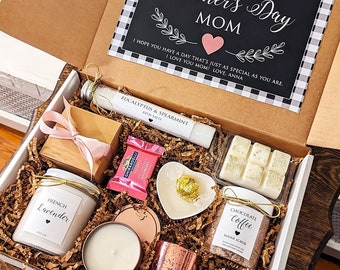 Mother's Day Gift Box. Personalized Gift Box. Gift For Mom. First Mother's Day. Includes Candles, Succulent, Candy Dish, and More!