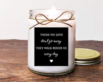 Memorial Gift Candle. Sympathy Gift.  8oz Soy Vanilla.