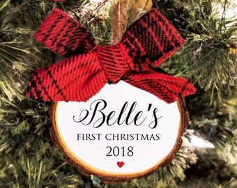 Baby's First Christmas ornament. Personalized ornament.  Custom colors and free personalization.  All Ornaments buy 2 get 1 FREE.