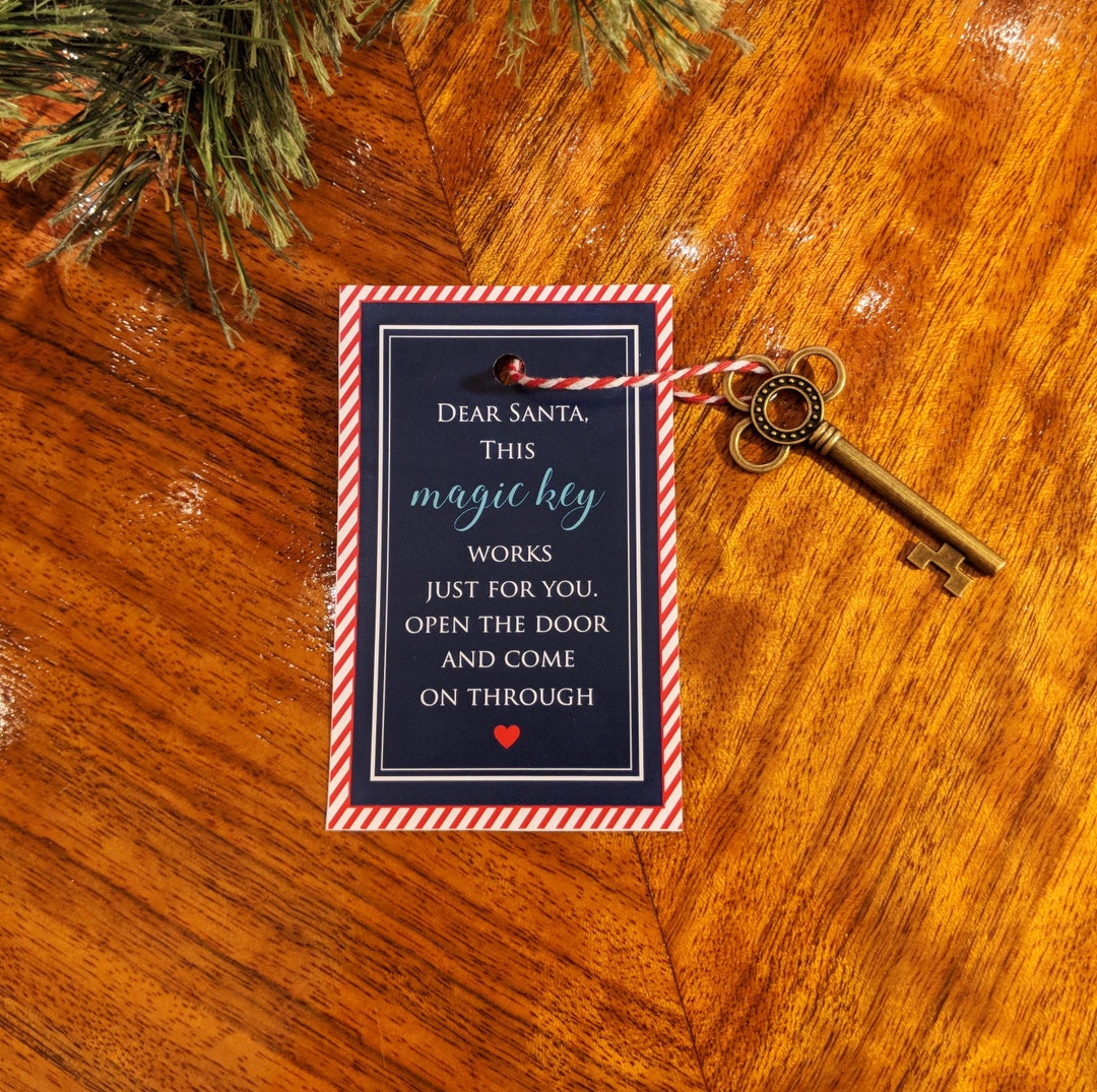 Santa s Magic Key Can Personalize Custom Colors Etsy