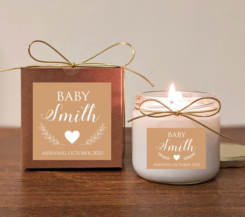 Pregnancy Announcement Custom Candle. You Pick Text and Etsy