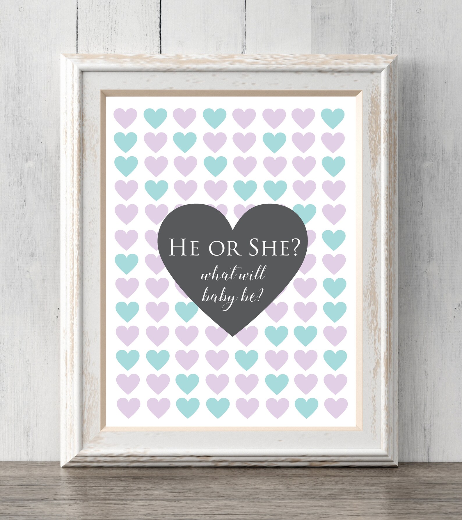 Gender Reveal Guest Book Print. Can Personalize Text and Etsy