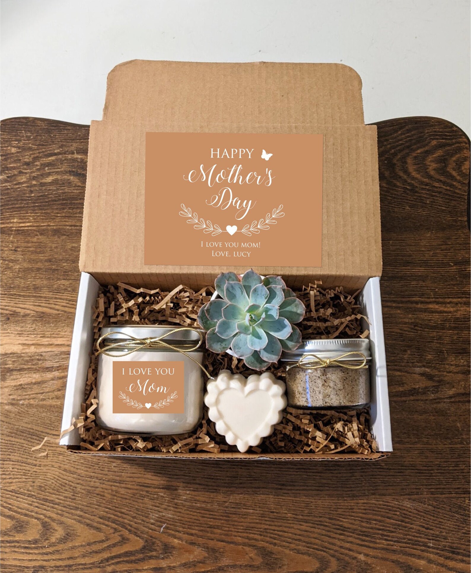 Personalized Mother's Day Photo Gift Box With Candle Etsy